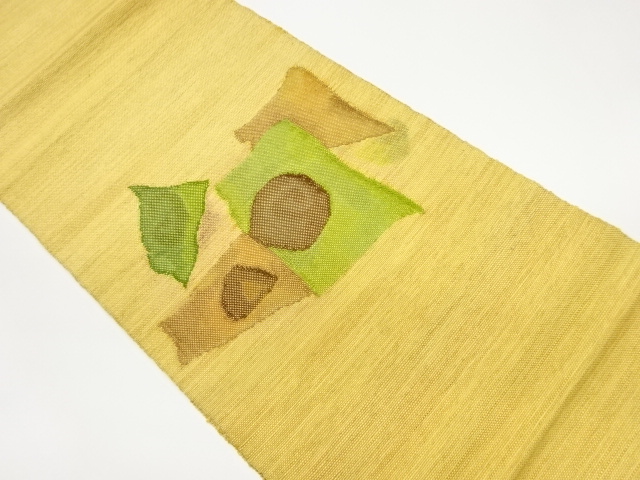 リサイクル　抽象模様織出し名古屋帯